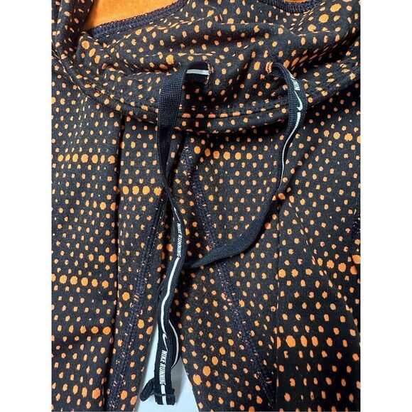 Nike Women's Dri Fit Epic Run Printed Capri Black/Orange Size M - Picture 7 of 16